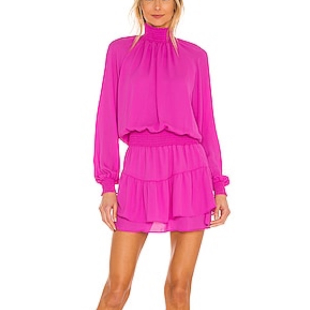 Krisa Women’s Long sleeve turtle neck ruffled dress size small